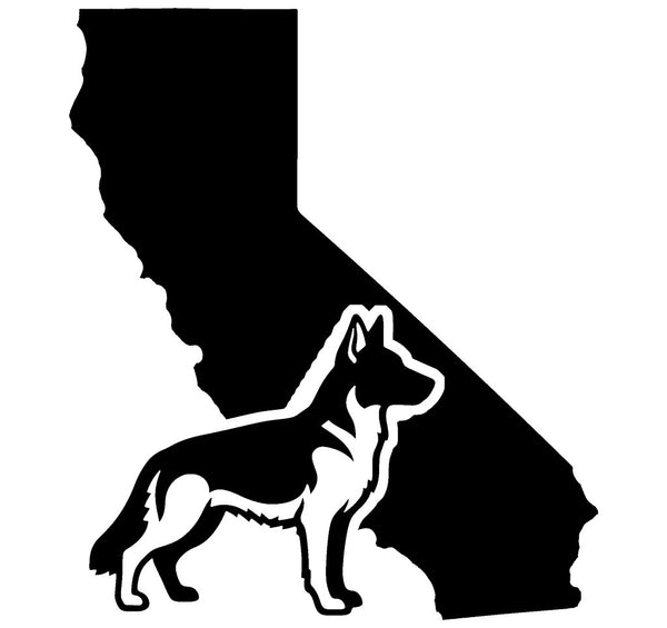 German Shepherd California state vinyl decal