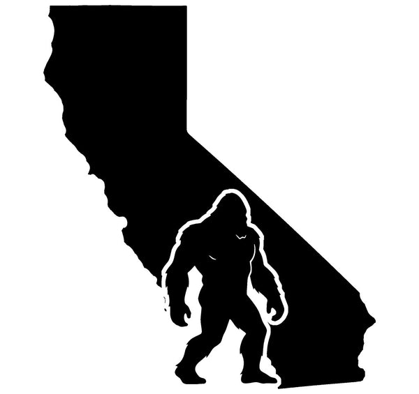 Bigfoot California state vinyl decal