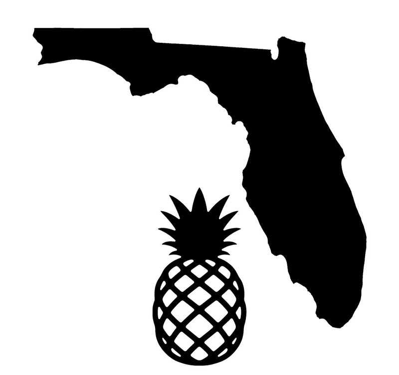 Pineapple Florida state vinyl decal