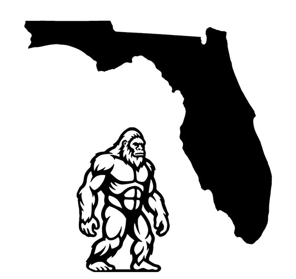 Bigfoot Florida state vinyl decal