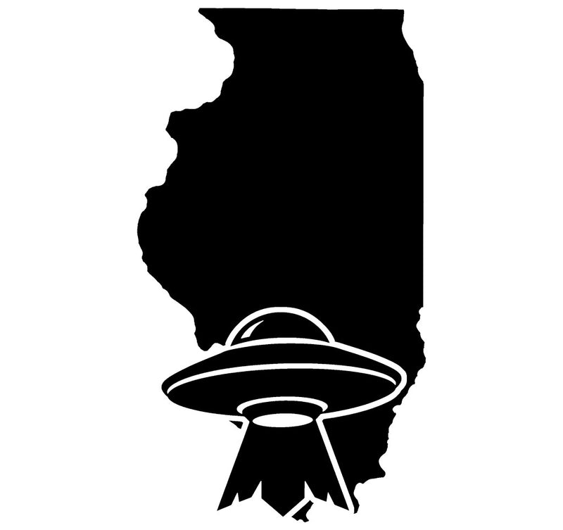 UFO Illinois state vinyl decal