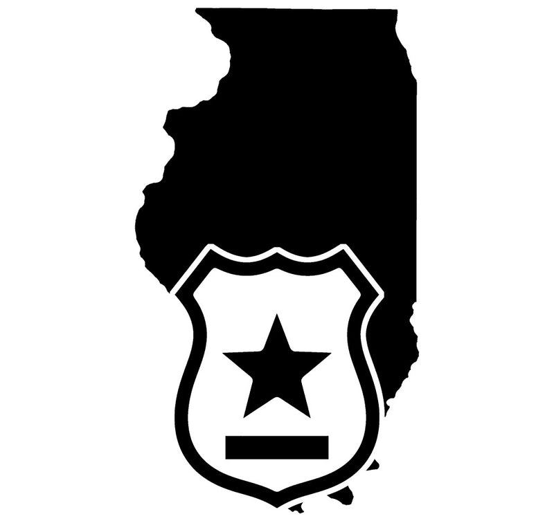 Badge Illinois state vinyl decal