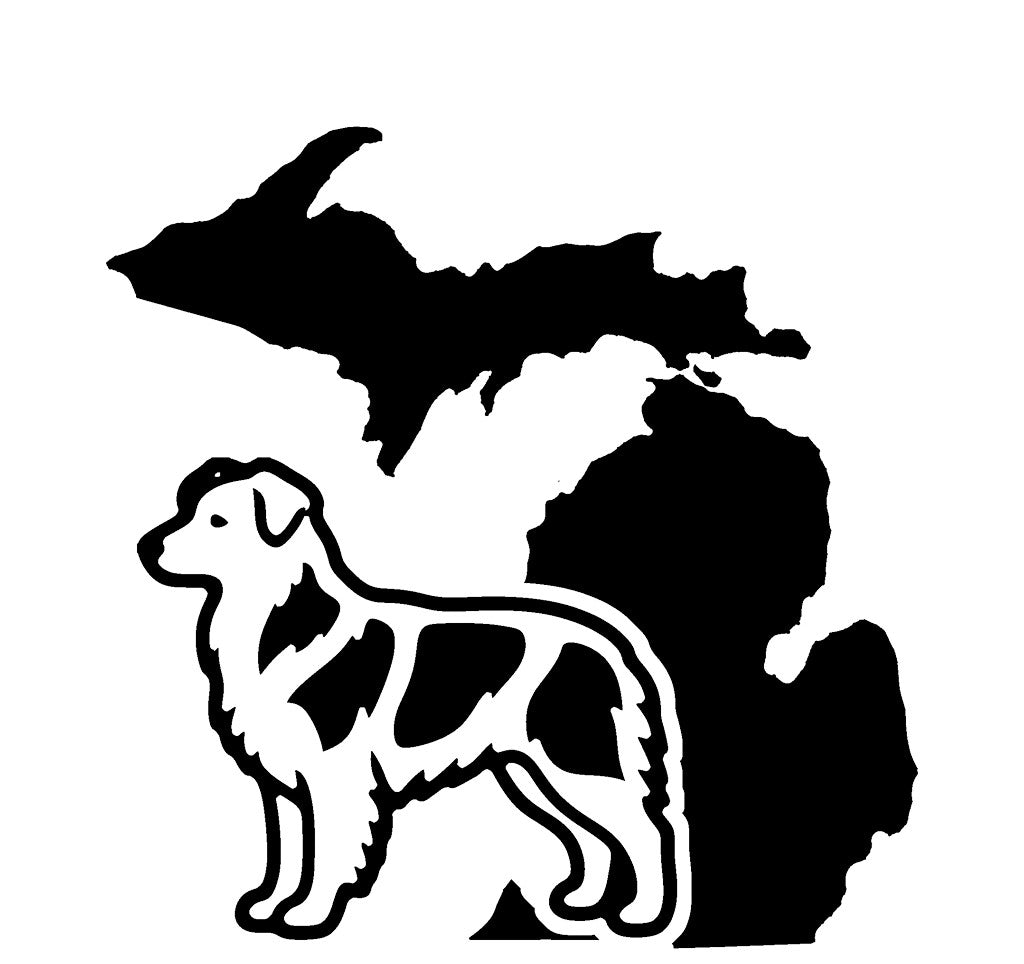 Aussie 2 Dog State Decal - Rear Window Vinyl (All 50 States)