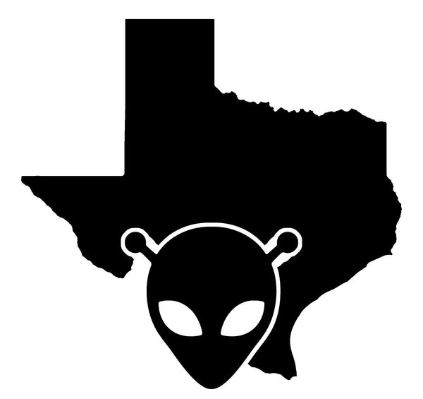 Alien Texas state vinyl decal