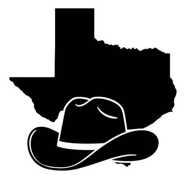 Cowboy Texas state vinyl decal